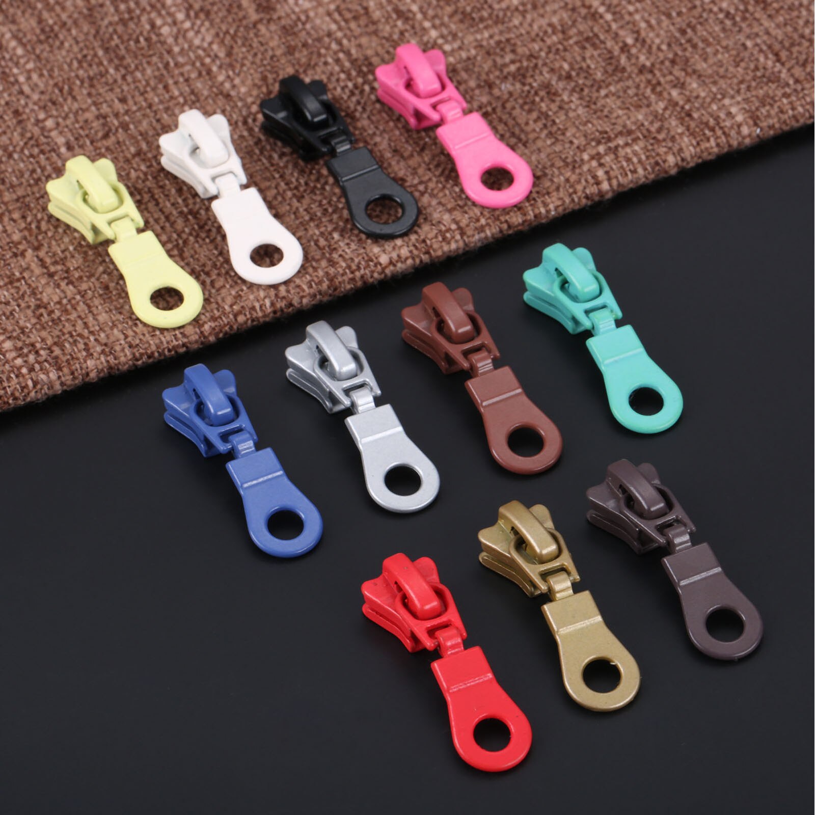 10/11Stck 40*12mm Zink-legierung Reißverschluss Schieberegler Metall Reißverschluss Schieberegler Reißverschlüsse Kopf DIY Koffer Kleidung tasche Reparatur NäHenne Zubehör
