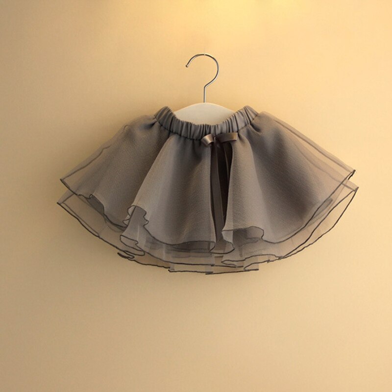 Baby jente tutu skjørt søte barn prinsesse tyll skjørt sommer barn fest sløyfe-knute mesh skjørt jenter danse ballett pettisksirt: H / 7t