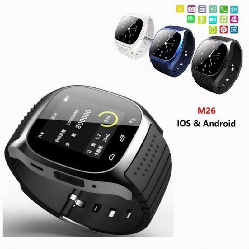 Reloj inteligente deportivo M26 para hombre, pulsera inteligente con Bluetooth y dial, antipérdida, para IOS y Android