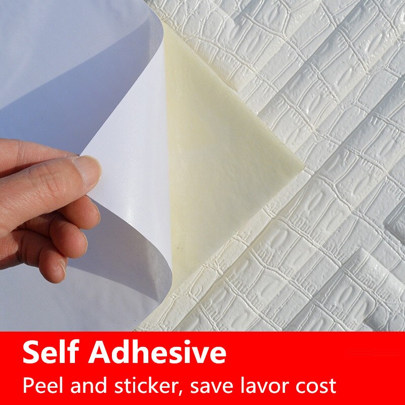 5 pièces 30*30 cm Crocodile Peau Soulagement 3D Tuile Flexible Autocollants Pour Le Fond de TV Auto-Adhésif Décor À La Maison Papier Peint Art décalque bricolage