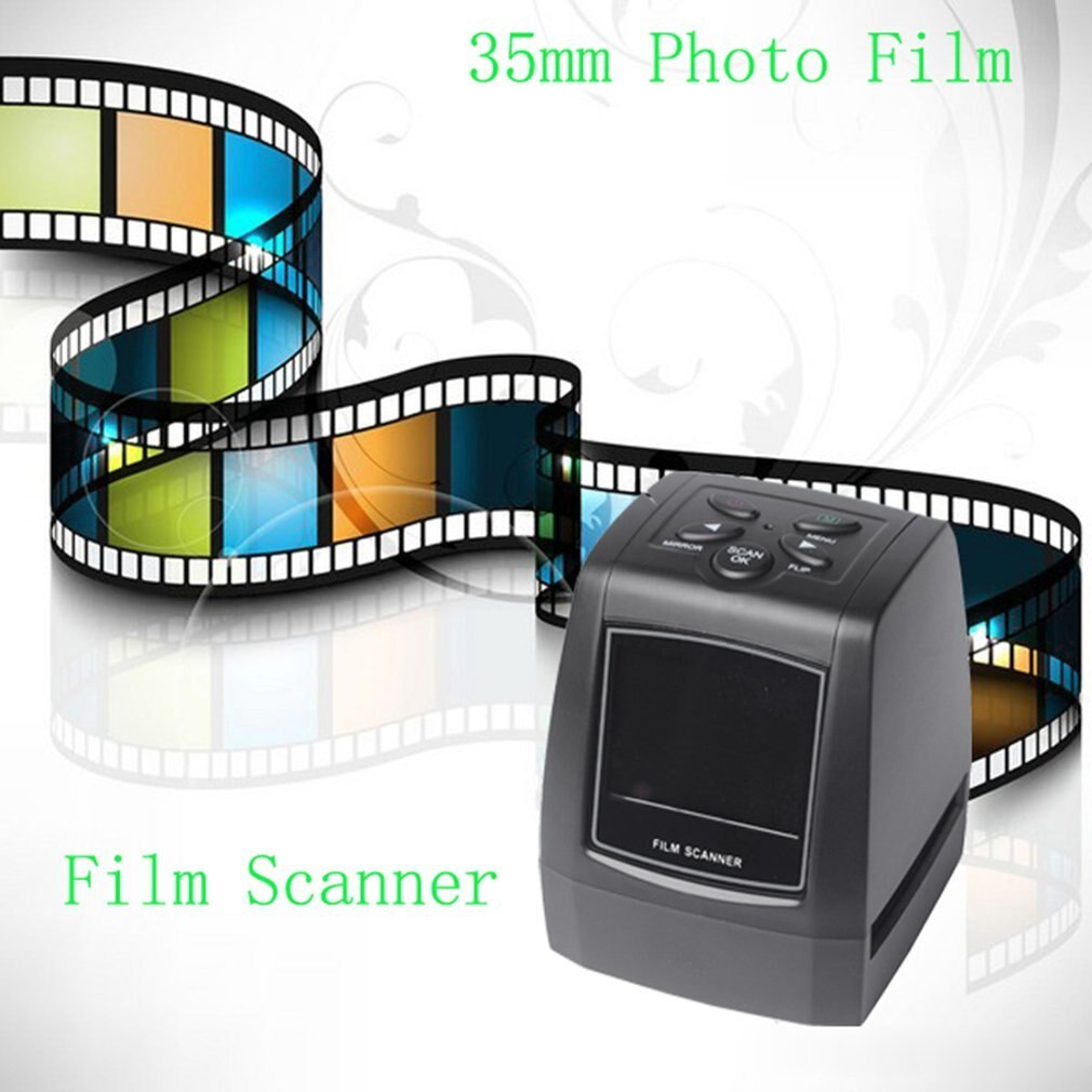 High Fast Photo Printe Resolution Photo Scanner 35mm/135mm Slide Film Scanner Digital USB Film Converter 2.36" LCD screen