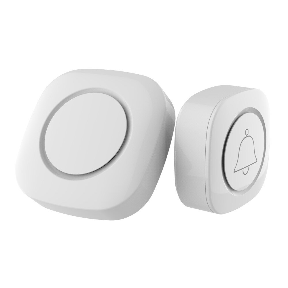 Multifunktionell trådlös dörrklocka hemsäkerhet välkommen smart ringklocka dörrklocka larm led-ljus 32 låtar