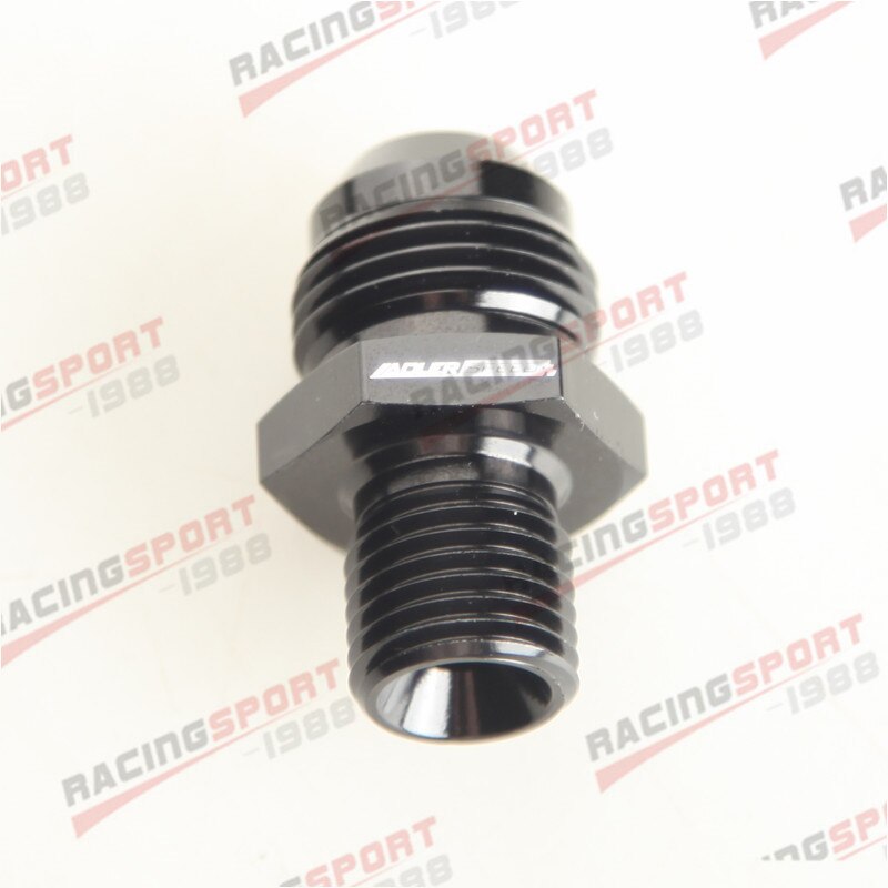 Évasé AN8 vers M14x1.5, mâle-8 AN 8AN -8AN, raccord métrique droit, noir