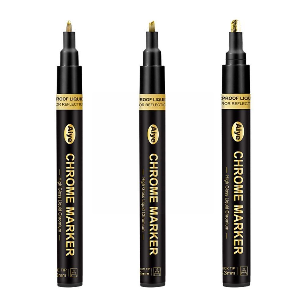 Rotulador de espejo dorado para manualidades, accesorios metálicos con acabado de espejo, resistente a los rayos Uv G8p8