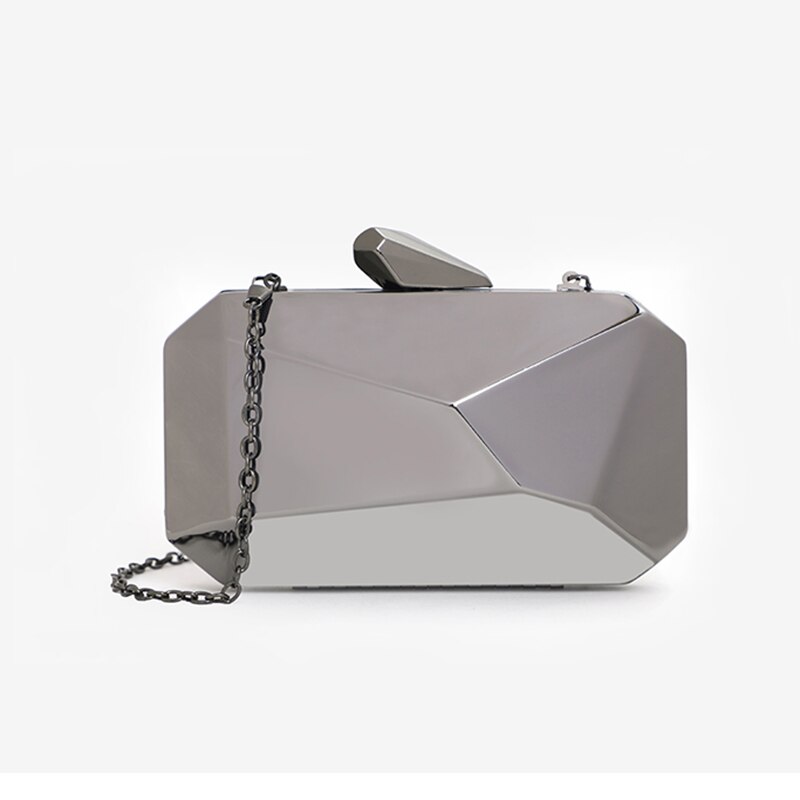 Kultainen laukku naisten iltajuhlalaukut luksuskäsilaukut naisten laukut ketju olkalaukku bolsa feminina: Harmaa