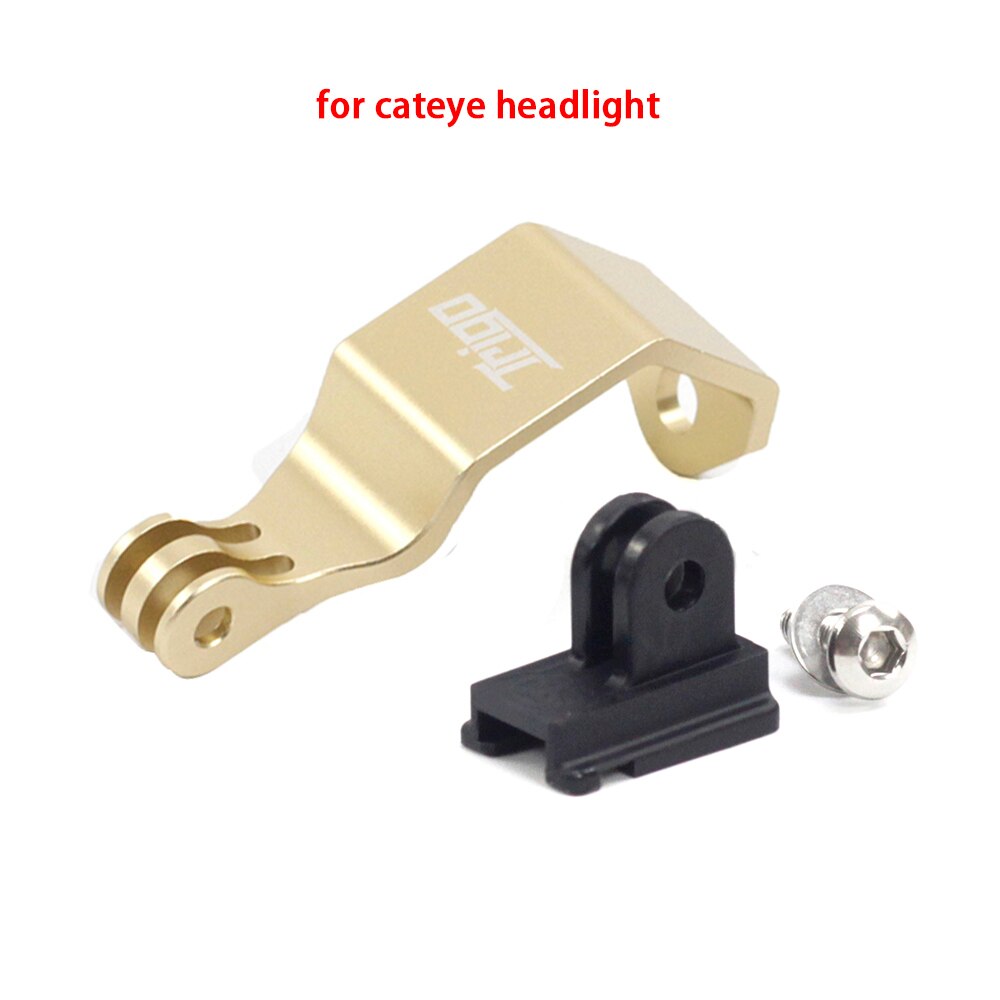 Fietskoplamphouder voorvork sportcamerahouder voor brompton 3 sixty opvouwbare fiets racefiets gopro cateye gaciron niterider: Goud voor cateye