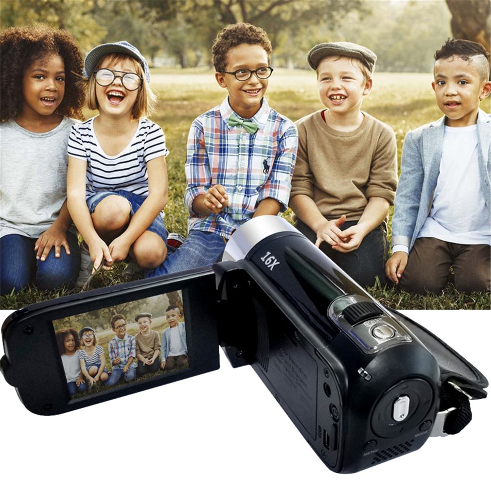 Caméra vidéo numérique Hd 1080p, 16 millions de pixels, avec Microphone puissant, enregistreur numérique