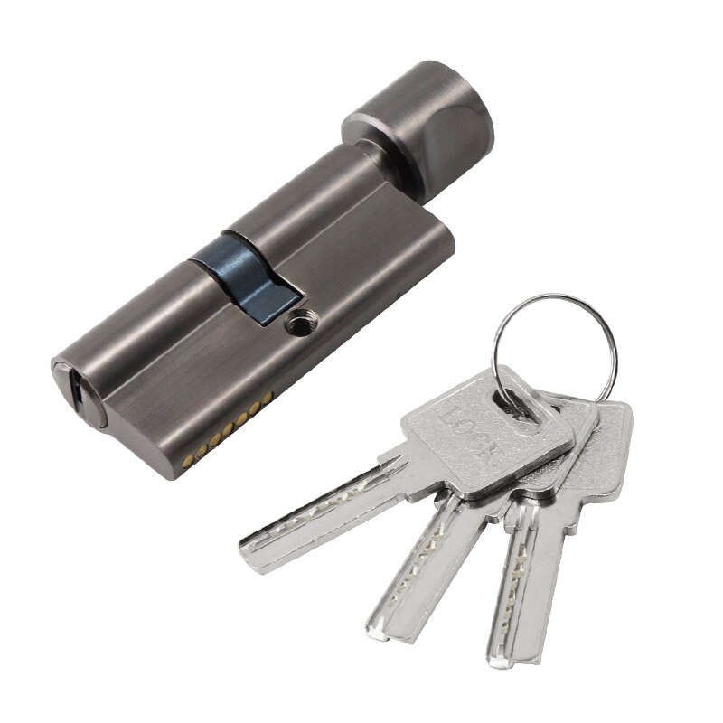 Marie  lh3019 moderne aluminium deurkruk voor binnendeuren, duurzame grendel met magneetslot, deurbeslag voor slaapkamer: Grijze cilinder