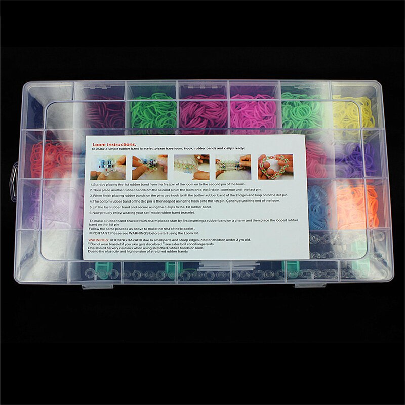 4400 stücke Gummibänder Webstuhl DIY Weben Kasten elastische Bands für weben armbänder flechten einstellen Handwerk Armbinde Bausatz freundlicher Spielzeug