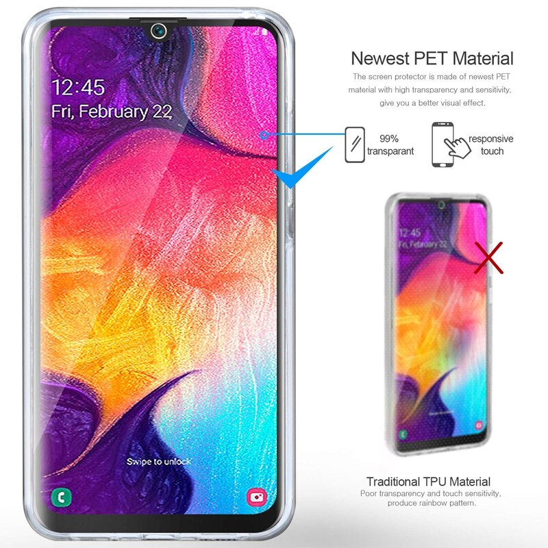 Voor Samsung Galaxy A50 A40 A30 A10 M20 M10 Case 360 Graden Full Cover Silicone Luxe Soft TPU Case