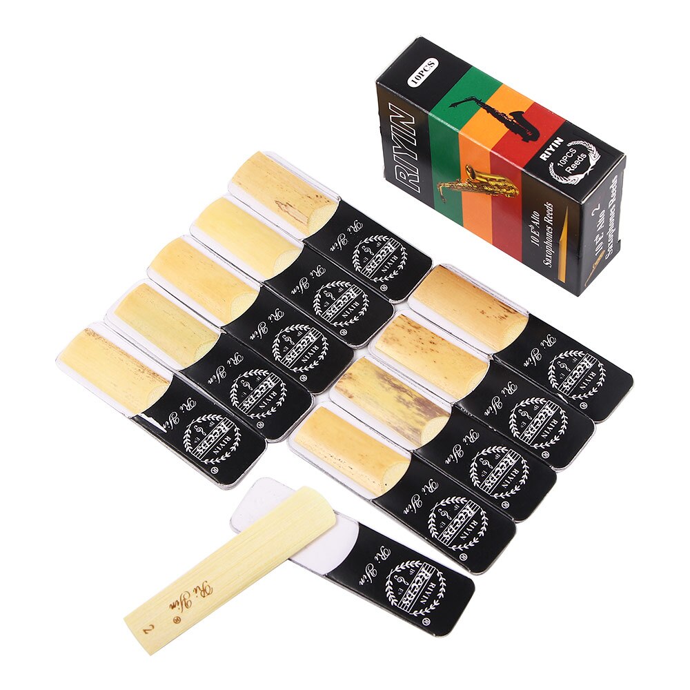 10 Pack Sterkte 1.5/2.0/2.5/3.0/3.5/4.0 Eb Altsax Saxofoon Rieten C saxofoon Riet Houtblazers Instrument Onderdelen Accessoires: Strength 2.0