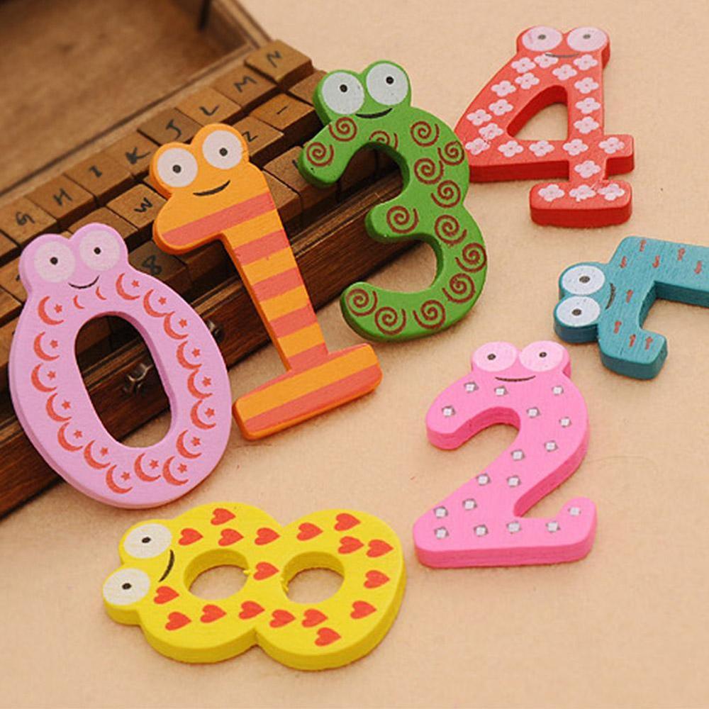 26 Alphabet Letter 10 Numbers Wooden Colorful Cartoon Magnets/Refrigerator Sticker sticker/cute Fridge Supply Magnetic Hous P4N5