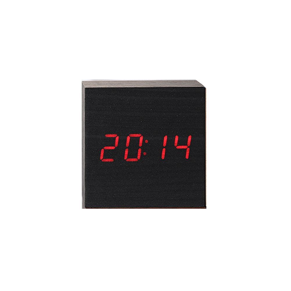 Alarm Clock LED Wooden Watch Table Voice Control Digital Wood Despertador USB/AAA Powered Electronic Desktop Clocks: A