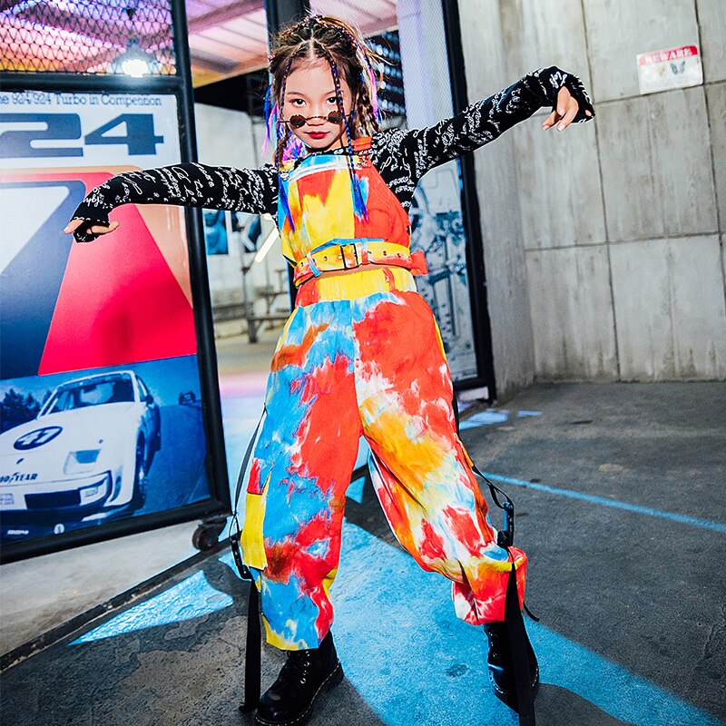 Kinderjazzdanskostuums meisjes hiphop zilveren topjes roze broeken kinderstraatdansoptredens podiumkleding dql 3170