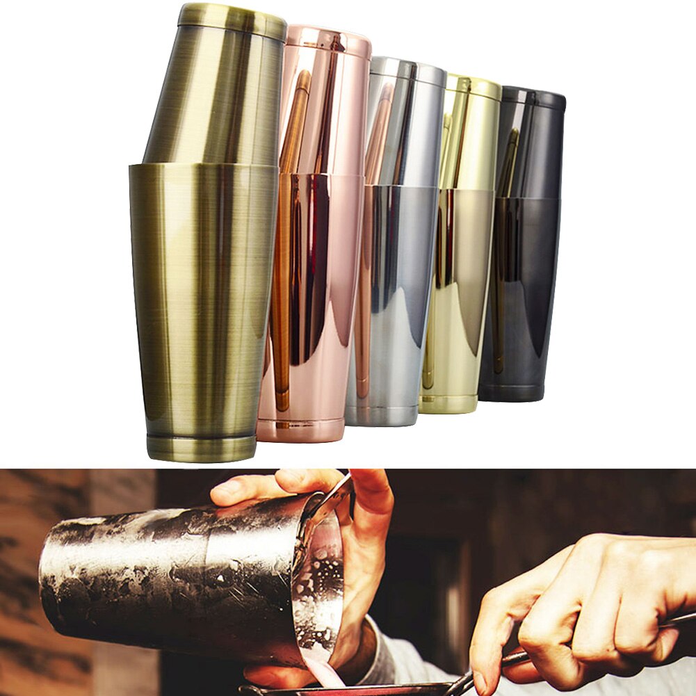 Easy Clean Copper Plating Stainless Steel Durable Bar Bartender Light Weight Boston Shaker