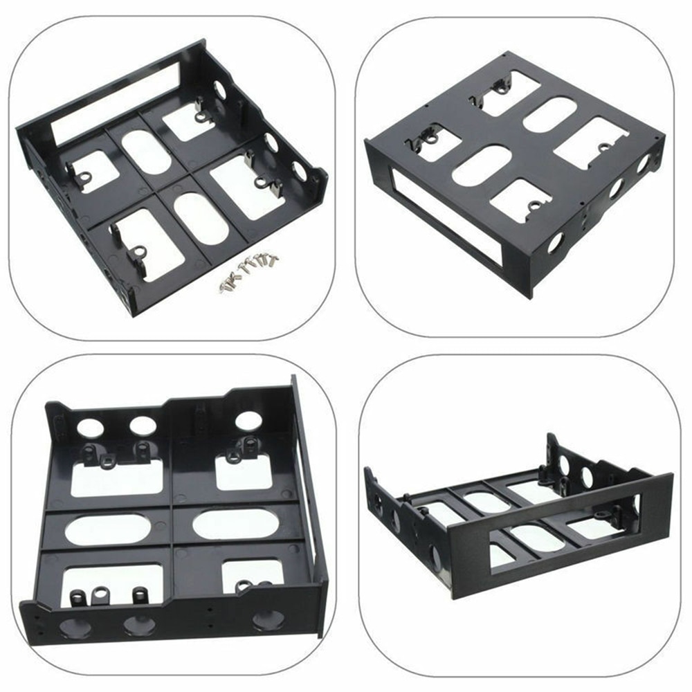 3.5" to 5.25" Drive Bay Computer PC Case Adapter Mounting Bracket USB Hub Floppy