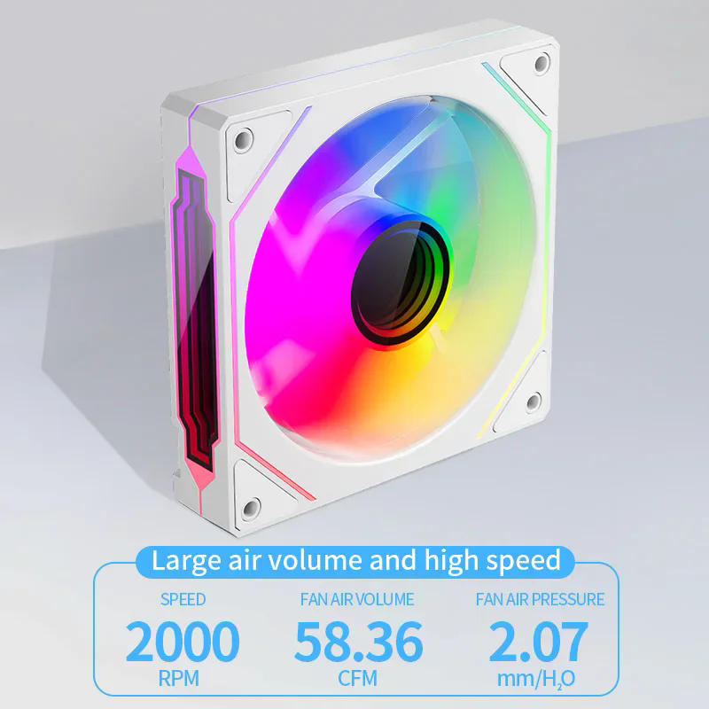 ICE Whale Prism 4 PRO 3PCS PC Case Fan 120mm ARGB Espelho Cíclico Efeito de Luz PWM 800-1800RPM CPU Cooler ventilador