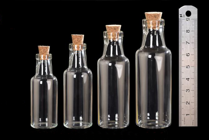 5 Pcs 22*60*7 Mm 12 Ml Leuke Vorm Glazen Flessen Met Kurk Drifting Flessen Kleine Transparante mini Lege Opslag Glazen Flesjes Potjes