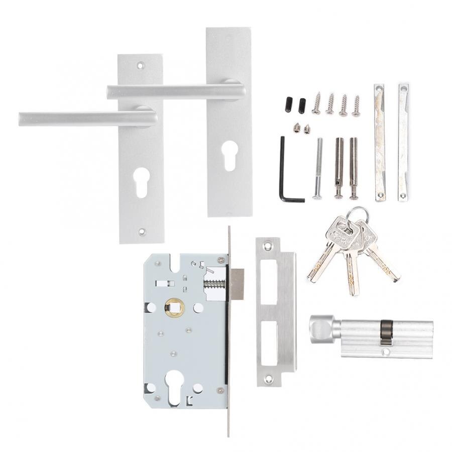 Y1-13 Zand Wit Simpel Aluminiumlegering Mechanische Klink Lock Home Security Slaapkamer Deurslot