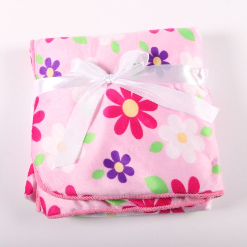 Factory Sales Baby Blanket thicken double layer fleece infant swaddle baby swaddle Microfiber plaid 76*102CM atrq0001