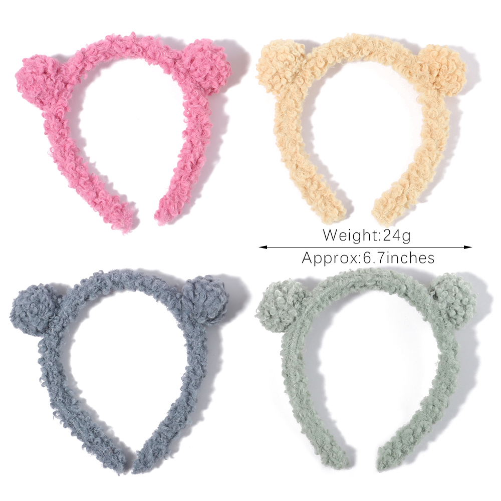 Nuevas niñas lindas orejas de oso aros de pelo de felpa para niñas niños encantadoras diademas diadema niños accesorios para el cabello de de invierno