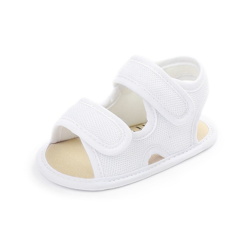 Sandales en maille respirante pour filles et garçons | Chaussures d'été pour -nés, chaussures pour nourrissons à semelle souple, premiers marcheurs, chaussure de berceau pour tout-petits: white / 13-18 mois