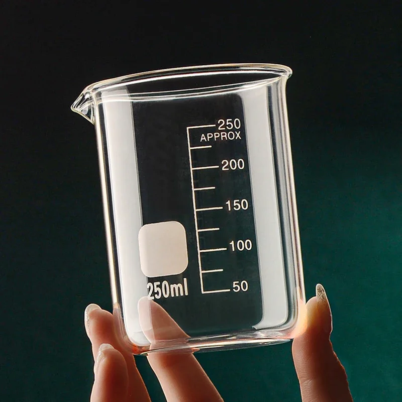 50-1000 ml Hohe Borosilikatglas Messbecher Küche Werkzeug Backen Messbecher Klare Skala Tasse Labor transparent becher