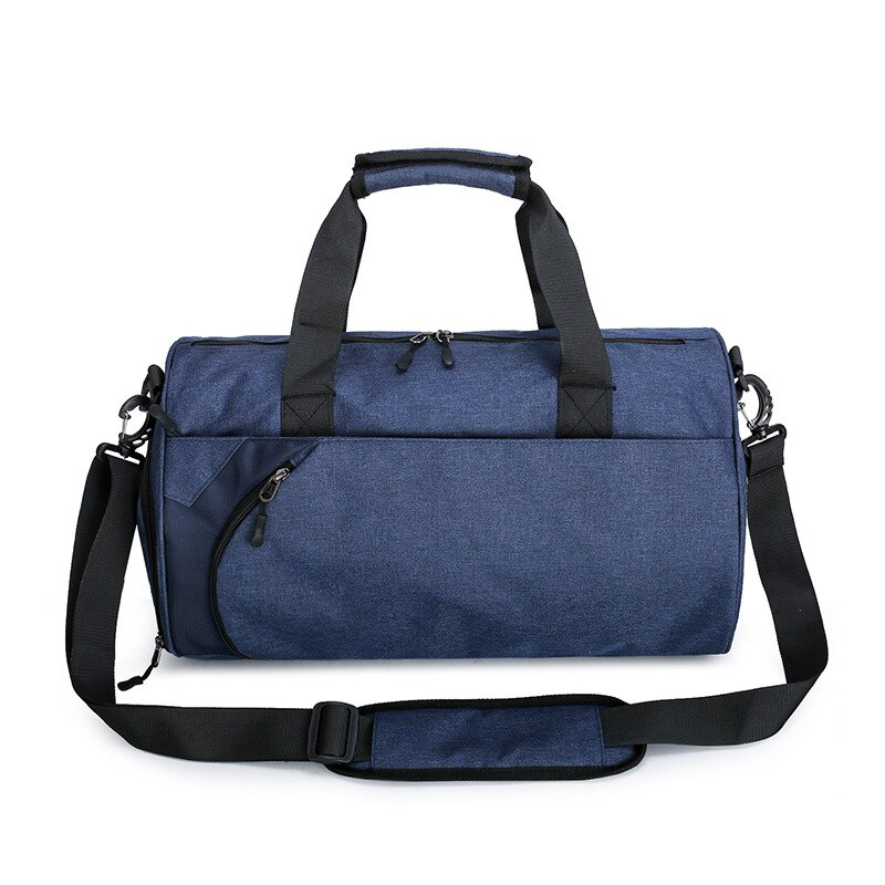 Multifunctionele Grote Capaciteit Mannen Reistas Waterdichte Outdoor Fitness Sport Weekend Tassen Schouder Handtas Met Schoen Zakje: Blue
