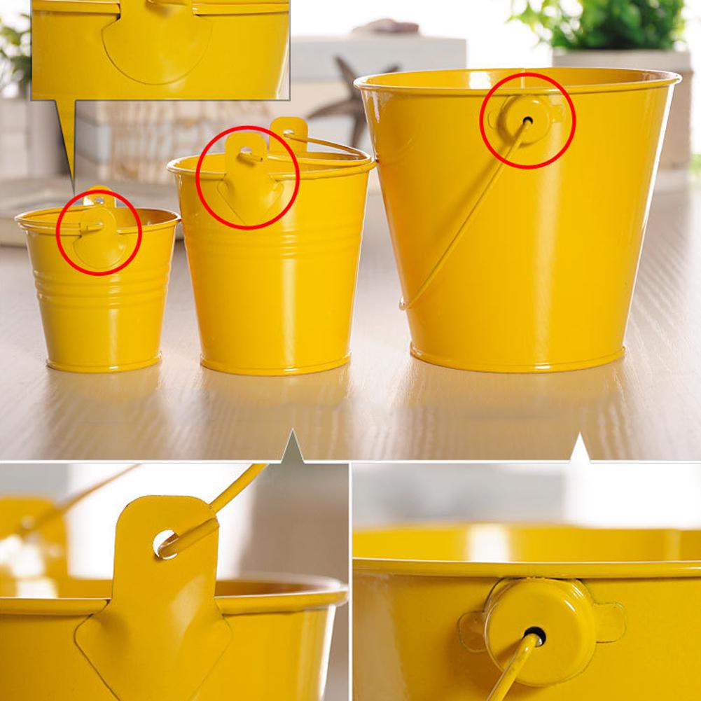Lille jerntønde blik mini badekar dekorativ fustager anti-deform lys farve holdbar mini dekorative forsyninger 6* 4*5.5cm