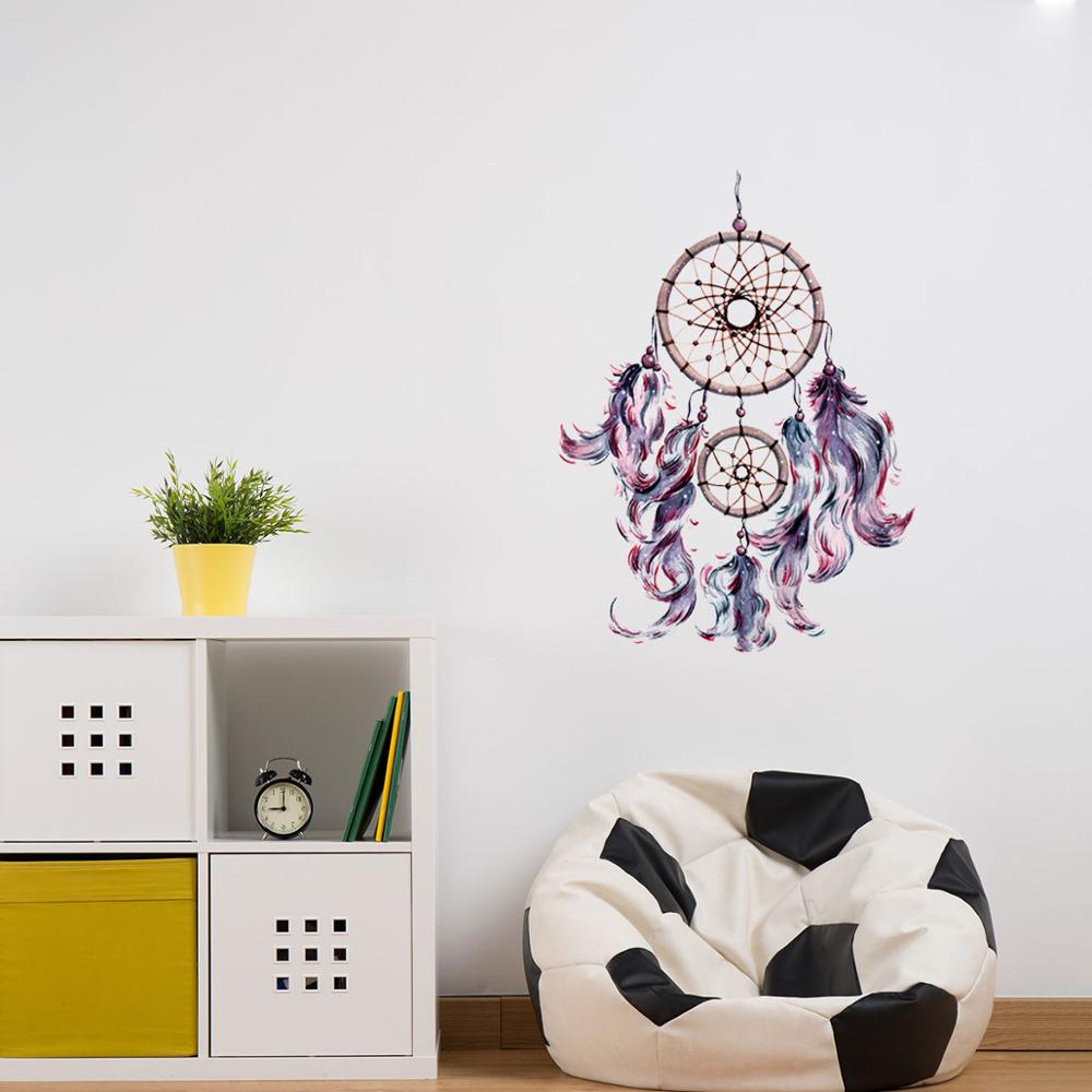 Beautiful dream catcher wall sticker decals Living room bedroom background decoration wallpaper mural wall decor