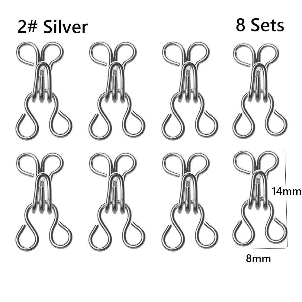 8 Sets Mini Metal Buckle DIY Doll Belt Buckles Invisible Buttons for 1/6 Doll Bags Clothes Sewing Accessories 11/14/16/18mm: Sliver 14mm
