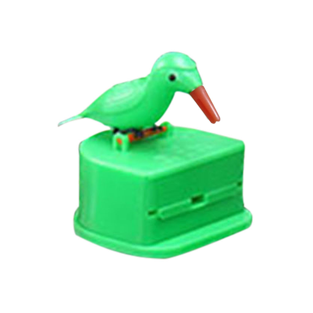 Mignon colibri cure-dents distributeur Gag nettoyage dents matériel automatique oiseau cure-dents boîte: D