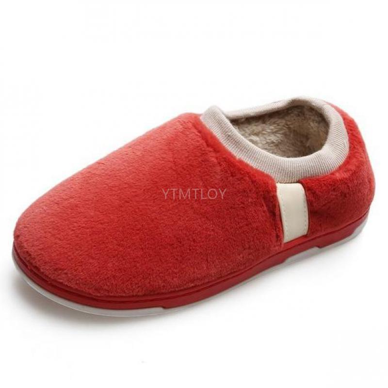 Parit söpöt lattiakengät unisex koti puuvilla lämpimät naisten talvisaappaat naisten naisten feminina botas zapatos de mujer: Punainen / 36
