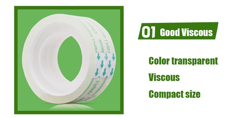 2 PCS little transparent 12mm 1.8cm super clear transparent small tape transparent tape 30061 for student and office