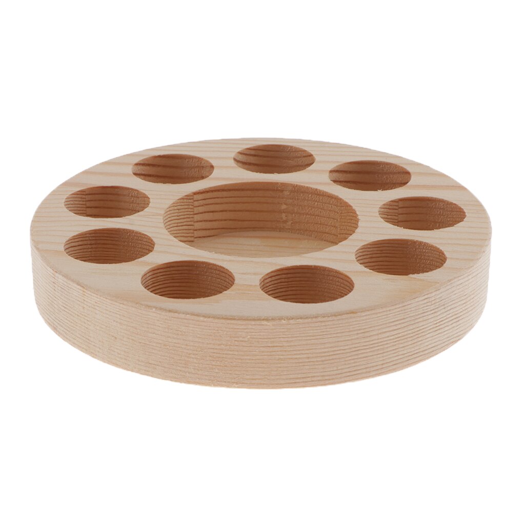 10 Slots Essential Oil Storage Box Circle Wood Storage Case Aromatherapy Oil