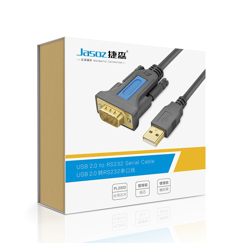 Jasoz USB zu RS232 COM Hafen Serielle PDA 9 DB9 Stift Mit PL2303 Chipset Konverter Für Fenster 7 XP Kassierer registrieren Modem Scanner