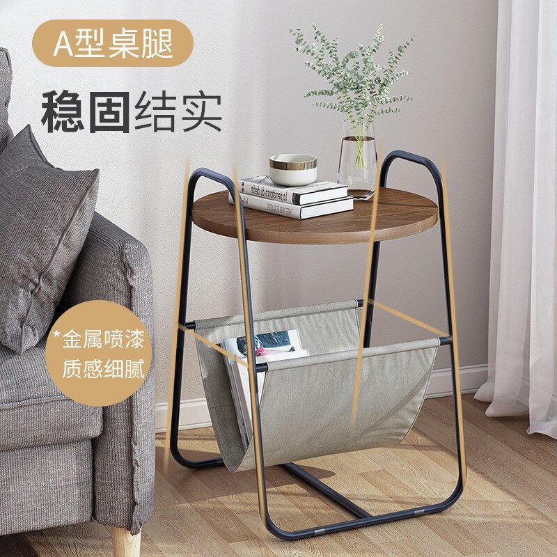 Nordic Round End Tables Simple Moveable Sofa Side Table Small Coffee Table Iron Corner Table Living Room Furniture Beside Table