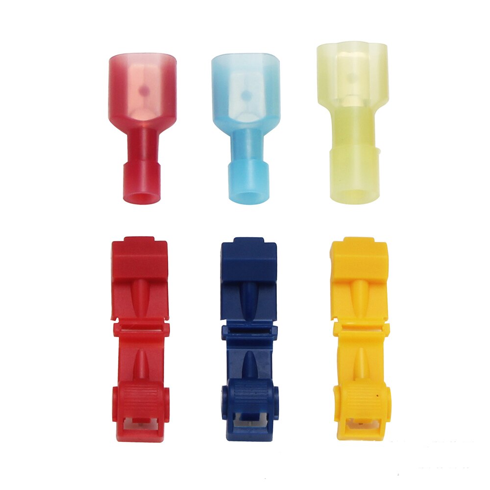 Conectores de cable eléctrico de empalme rápido tipo T Scotch Lock, macho y hembra surtido aisladas de terminales, Kits de engarce, 120 Uds.