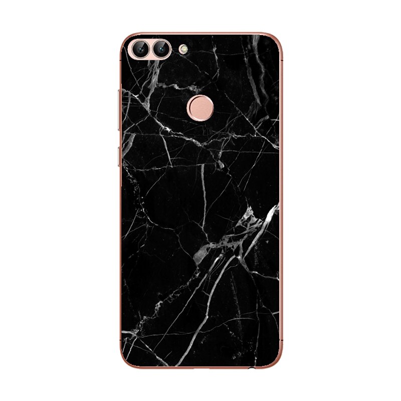 Para huawei p caso inteligente capa pára-choques 5.65 "para huawei p caso do telefone inteligente 2018 tpu macio silicone caso FIG-LX1 de volta flores: 166