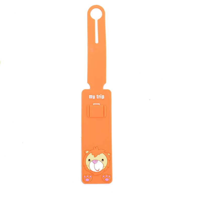 1 Pcs Funny Cartoon Animals Travel Luggage Label Straps Luggage Tag Silicone Name ID Address Tags