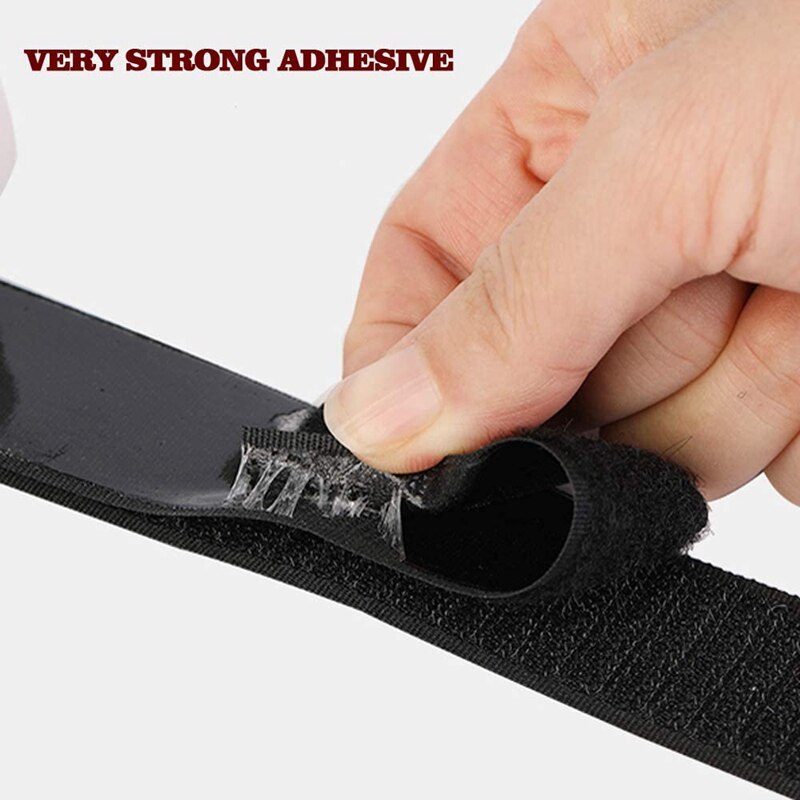32 Pairs Klittenband Fastener (Dia. 2.4Inch)+ Rechthoek (1.2Inch X 4.7Inch) Zelfklevende Haak Loop Strip Montage Tape