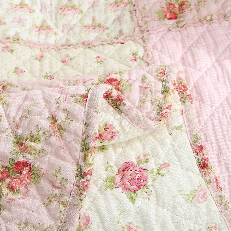 Applique Katoen Gewatteerde Sprei Voor Bed Linnen Plaid Quilt Deken Dekbed Patchwork Vel Matras Cubrecam Bed Cover Colcha