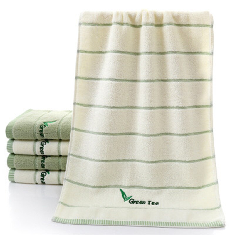 2pcs 34*73cm Bath Towels Super Soft Striped Embroidery Cotton for Adults Shower Home Face Hand Clean Bathroom Travel Towel
