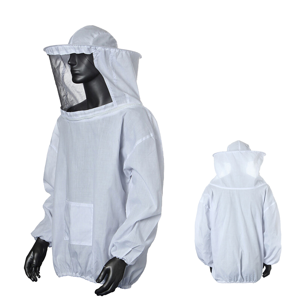 Bijenteelt Beschermende Jas Farm Kiel Pak Bijenteelt Mouw Hoed Equip Pak Houden Imker Kleding Sluier Ademend Jurk