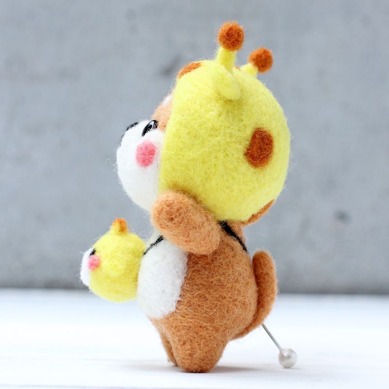 Lovely Dog Wool Felt Craft DIY Unfinished Poked Set Handcraft Needle Material