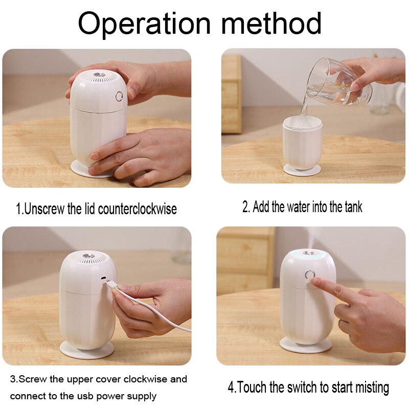 Car air freshener Q1 Humidifier USB Mini Ultrasonic Essential Oil Diffuser LED Air Purifier Mist Maker Office Home