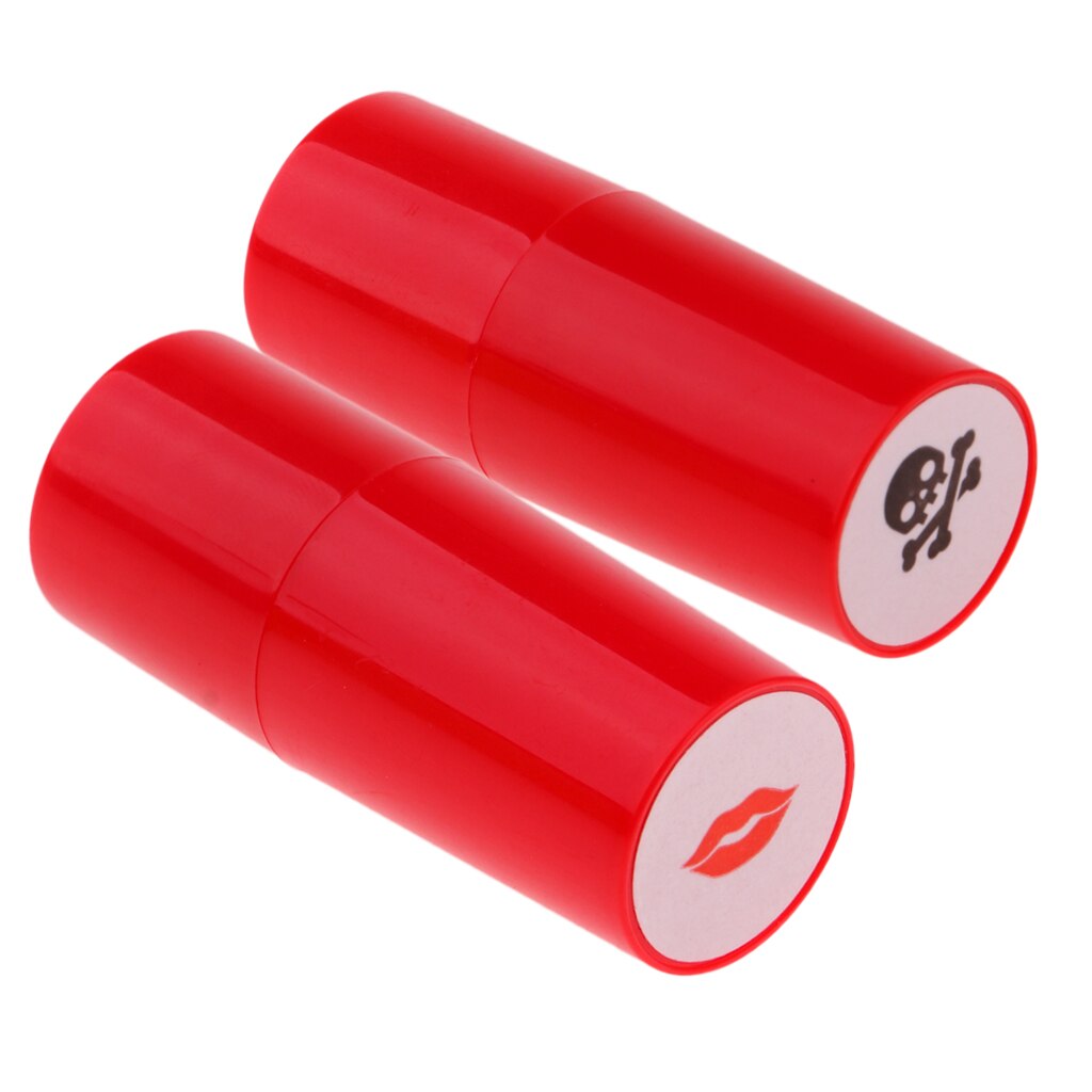 2 pièces/ensemble ABS plastique balle de Golf tampon tampon marqueur Impression joint-longue durée et séchage rapide: Skull Lips