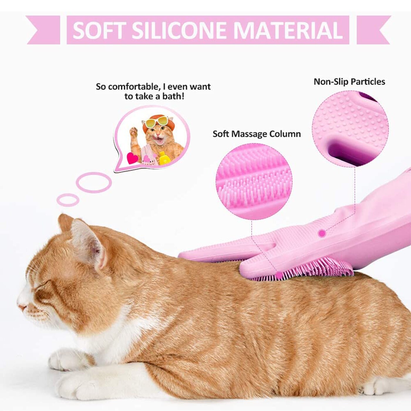 Guantes de limpieza para el Baño de mascotas, esponja de silicona para quitar el vello de perros y gatos, limpiador mágico para lavar platos