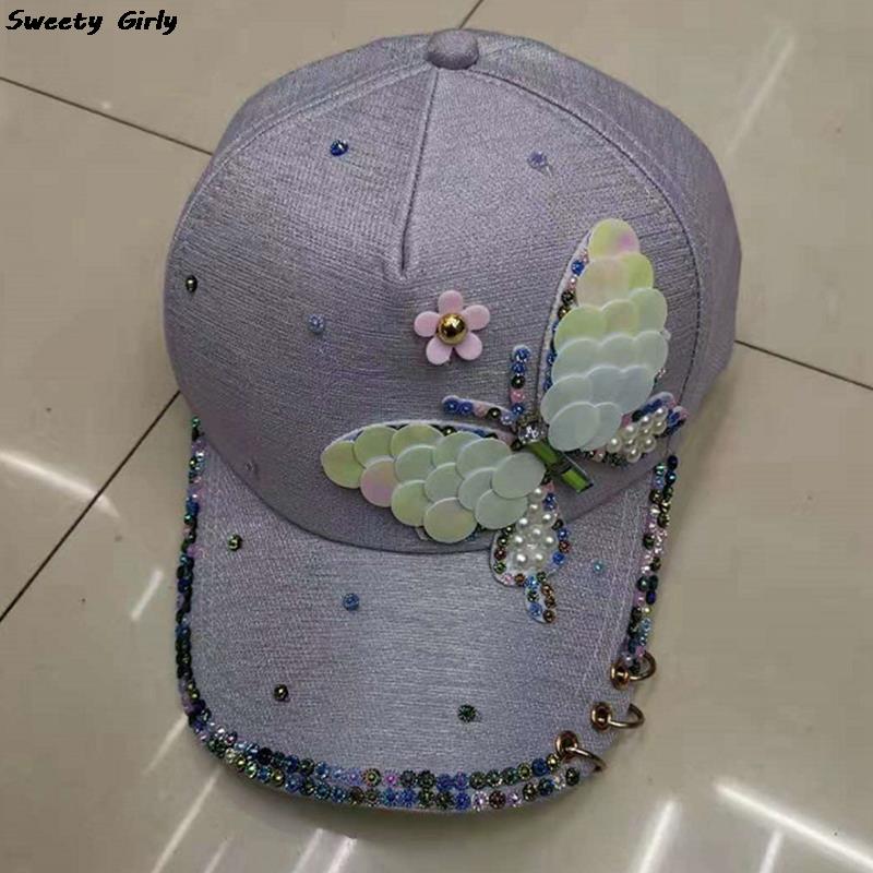 Casquette de Baseball avec trois anneaux en métal pour femme, chapeau de soleil, plein air, été: GY