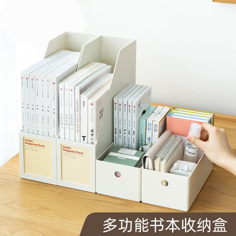 Multi-Functional Office Supplies File Racks Plastic Desktop Organiser Desk Storage Products Accessories for Home Office